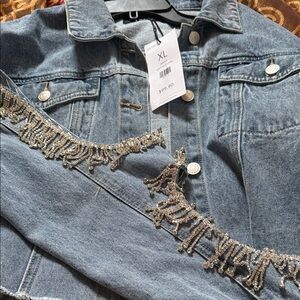 AKIRA Blue Denim Jacket with Silver Embellishments